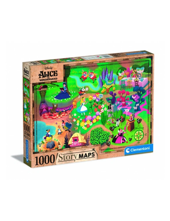 Clementoni Alice in Wonderland Story Maps Puzzle 1000pcs, hi-res image number null