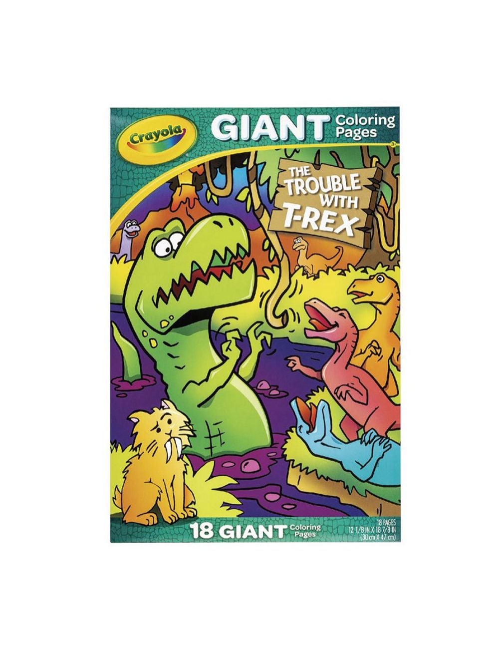 Crayola Giant T-Rex Colouring Book 18pages | Katies