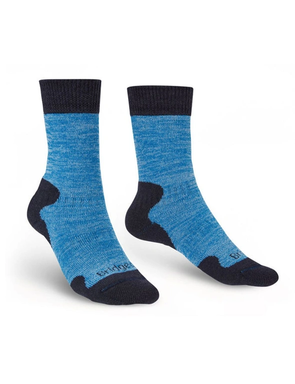 Bridgedale Women's Heavyweight Merino Comfort Socks (Blue Marl) - Large, hi-res image number null