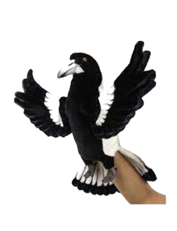 Magpie Bird Hand Puppet 34cm, hi-res image number null