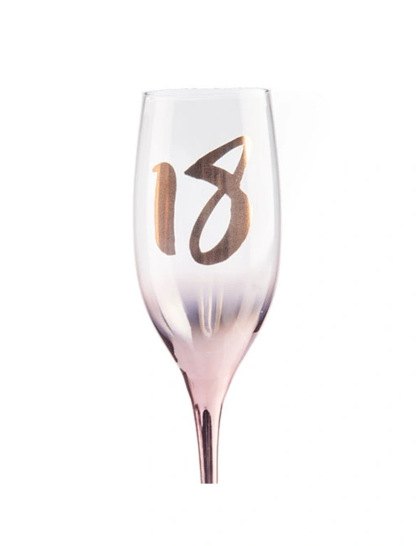 Birthday Blush Champagne Glass - 18th Birthday, hi-res image number null