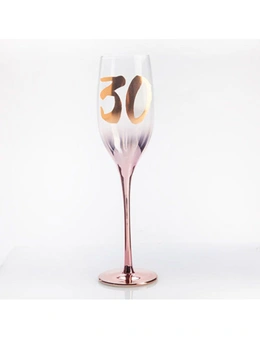 Birthday Blush Champagne Glass - 30th Birthday