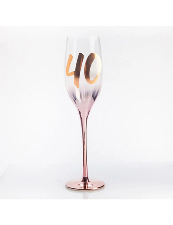 Birthday Blush Champagne Glass - 40th Birthday, hi-res image number null