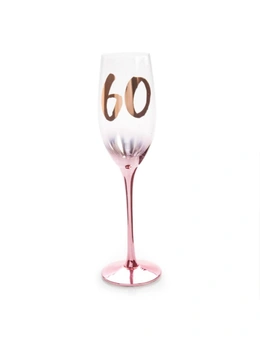 Birthday Blush Champagne Glass - 60th Birthday