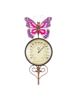 Regal Garden Decor Thermometer Stake - Butterfly