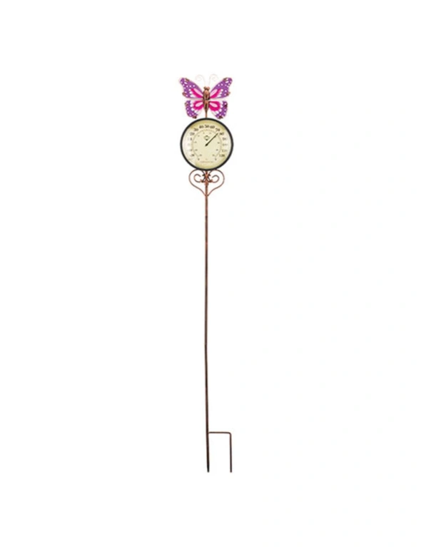 Regal Garden Decor Thermometer Stake - Butterfly, hi-res image number null