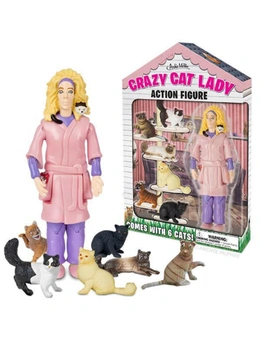 Archie McPhee Crazy Cat Lady Action Figure