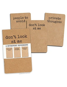 Archie McPhee Introvert Notebooks Set of 3