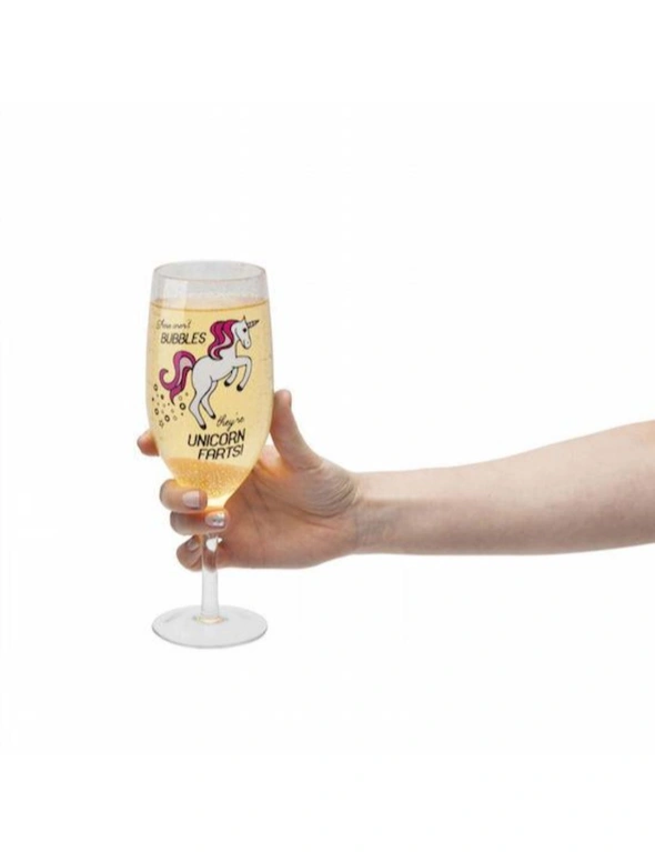 BigMouth Unicorn Farts Champagne Glass, hi-res image number null