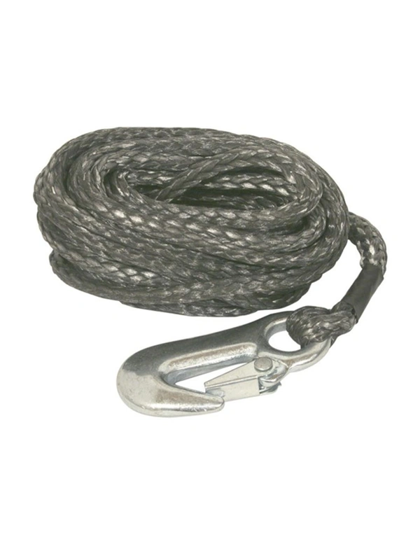 TechBrands Synthetic Winch Rope with Snap Hook (7mm x 7m)