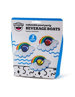 BigMouth Pool Party Beverage Boats - Rainbows