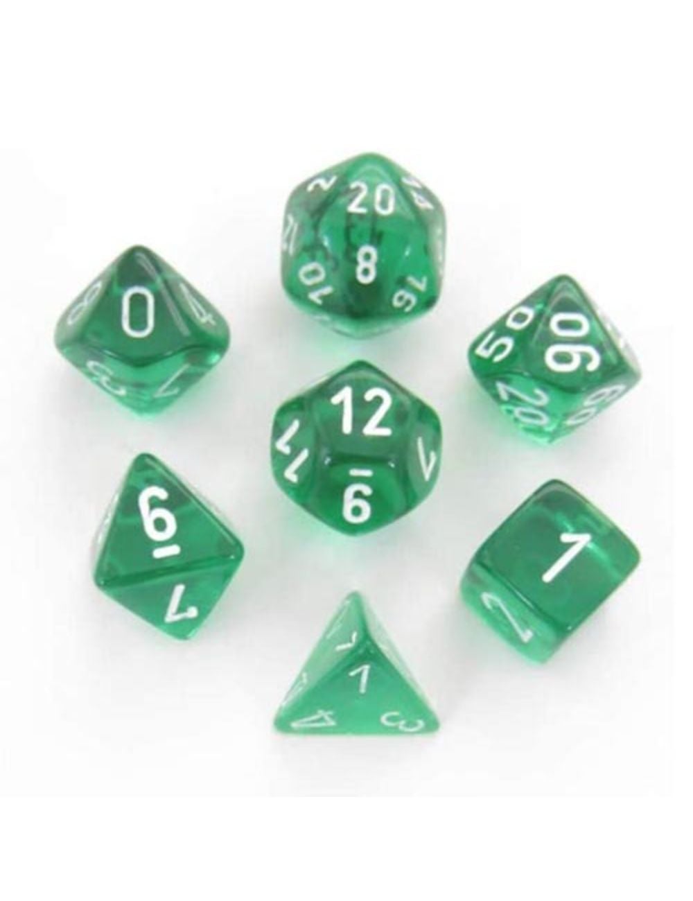 D7 Die Set Dice Translucent Poly (7 Dice) 