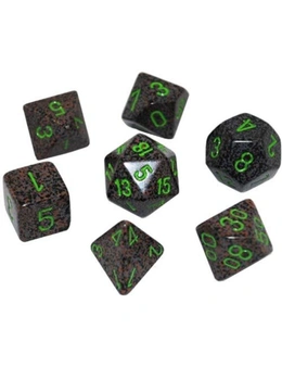 D7 Die Set Dice Speckled Poly (7 Dice) - Earth