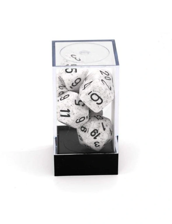 D7 Die Set Dice Speckled Poly (7 Dice) - Arctic Camo, hi-res image number null