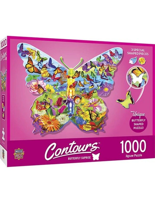 MP Contours Shaped Puzzle (1000pcs) - Butterfly, hi-res image number null