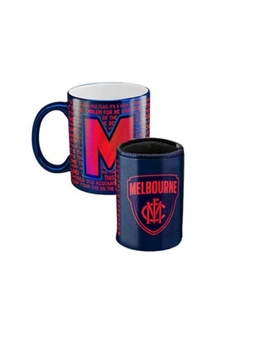 AFL Coffee Mug & Can Cooler Pack - MEL Demons