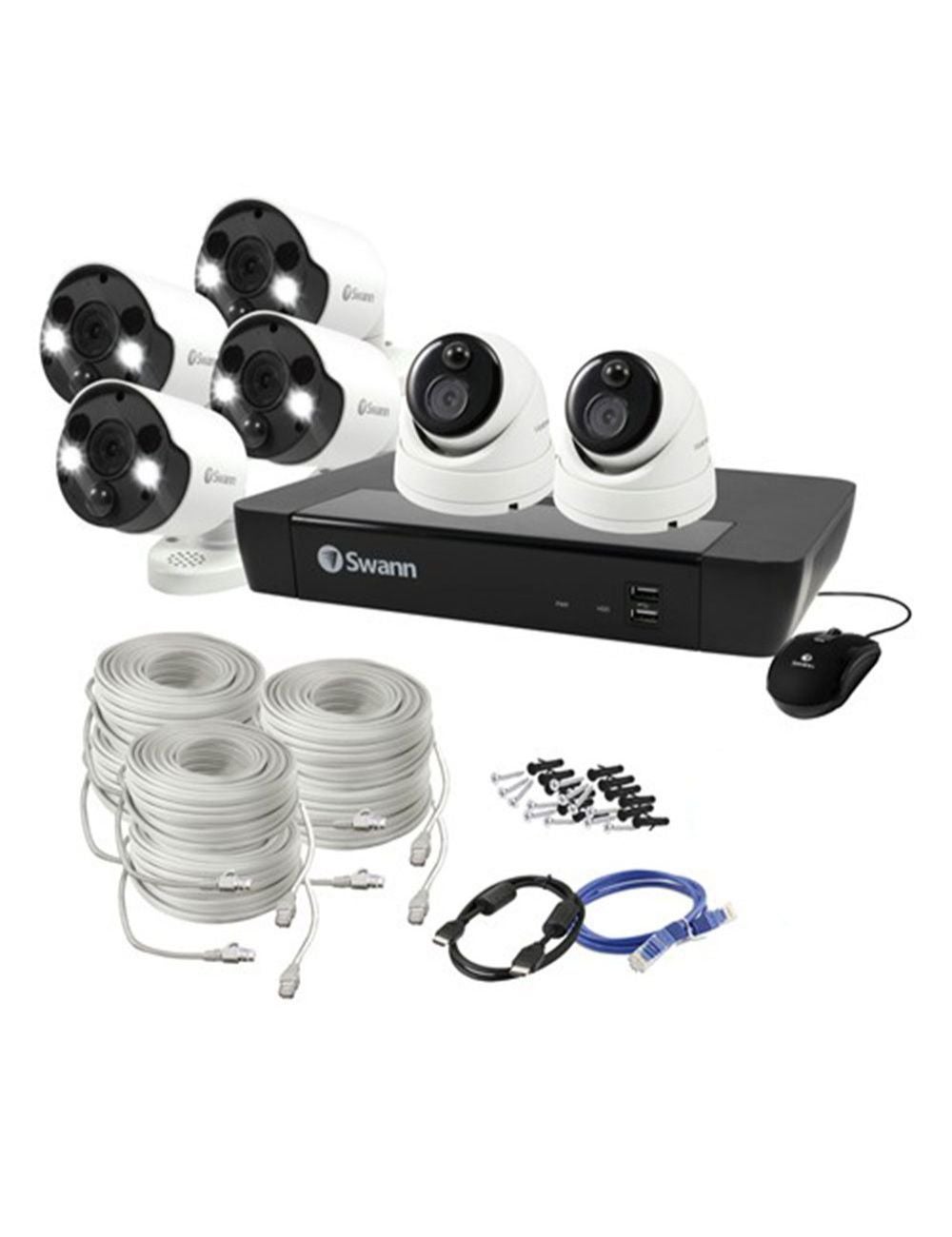 Swann Swann 8CH 4K NVR Kit with 6x 4K PIR Dome Cameras | Millers