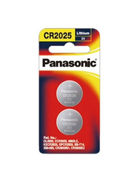 Panasonic 2 pack Panasonic Lithium Button Battery 3V - CR2025, hi-res image number null