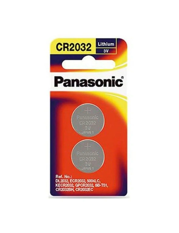 Panasonic 2 pack Panasonic Lithium Button Battery 3V - CR2032, hi-res image number null