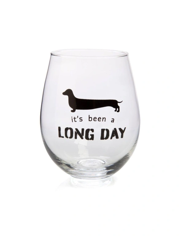 Dachshund Stemless Wine Glass, hi-res image number null