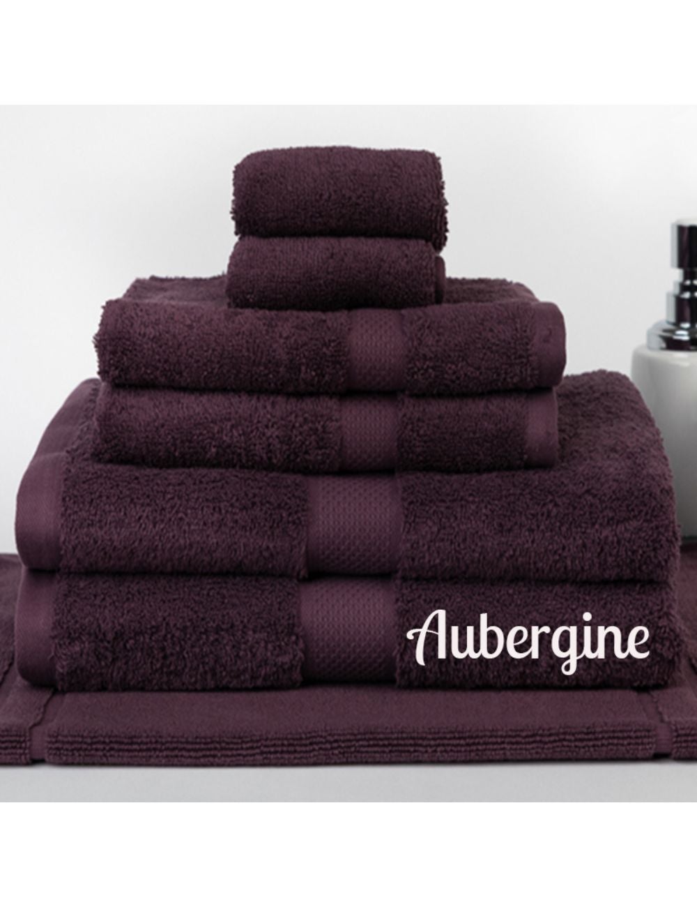 Dark purple towel online set