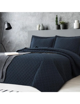 Home Essentials Queen Size Bed Chic Embossed Coverlet Bedspread Set Comforter Quilt