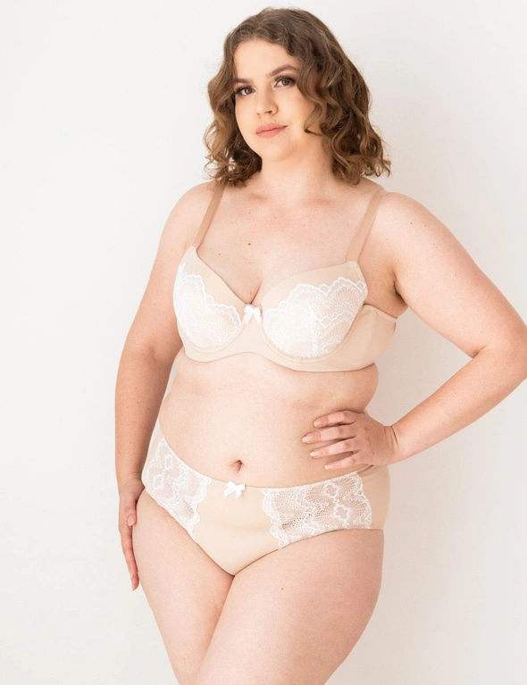High-waist lace panties in nude – noni