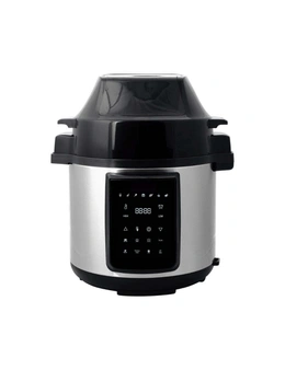 Healthy Choice 6L Air Fryer + Pressure Cooker (Silver) Kitchen Appliance