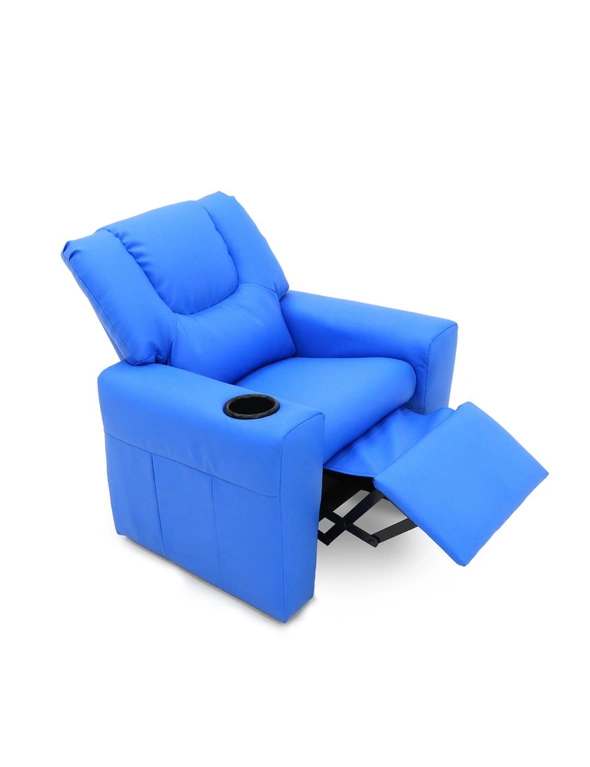 Kids push back recliner chair with cup holder, hi-res image number null