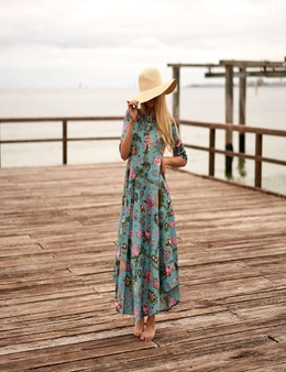 Cotton Maxi Dress Summer Dress Boho dress Gift for her Long Boho Dress Women  Kimono Wrap