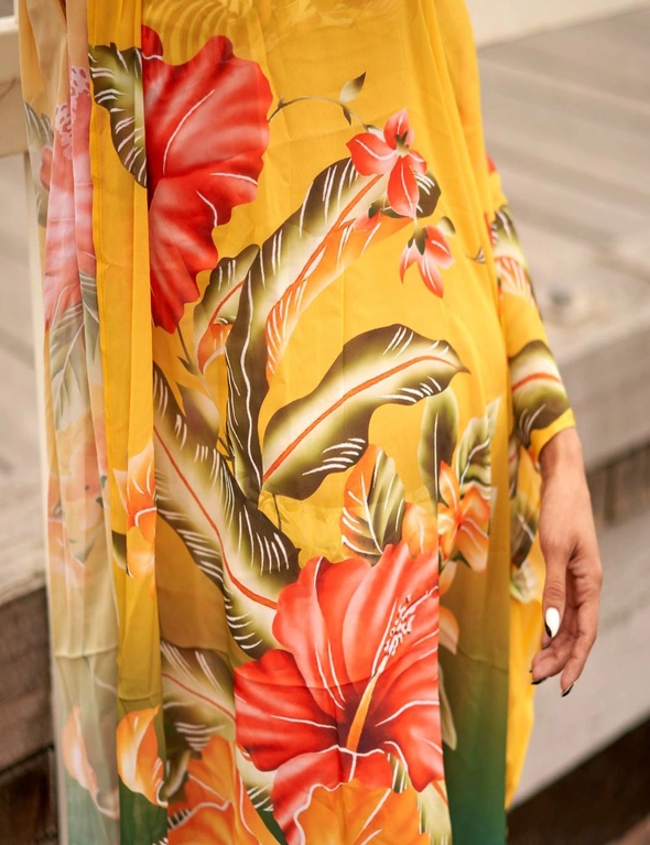Silk Kaftan,Silk floral print Beach Coverup,Womens Silk Kaftan,Full Length Silk Caftan,Silk Resort Wear For Women,Long Silk Dress, 001, hi-res image number null