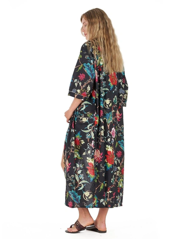 Linen Connections Pure Cotton Kimono Robe, hi-res image number null