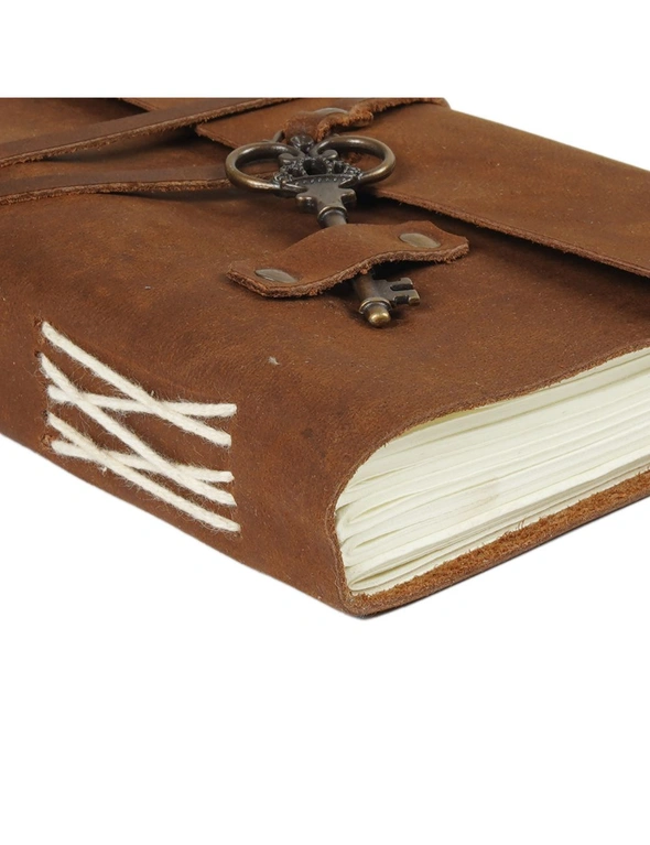 Linen Connections Vintage Leather Journal - 100% Recycled, hi-res image number null