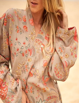 Waffle Linen Robe| Cotton Kimono Robe| Gift for her| Mother's Valentines Chritmas Wedding Bridesmaids Robes| Summer Bathrobe| 003