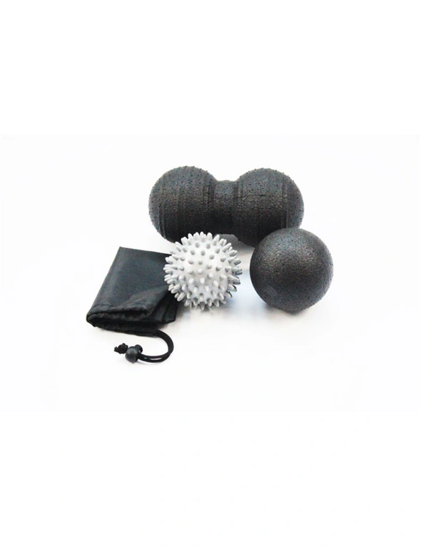 SPORX Massage Ball Set – Includes Rubber, Spiky and Foam Roller Massager Balls, hi-res image number null
