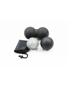 SPORX Massage Ball Set – Includes Rubber, Spiky and Foam Roller Massager Balls
