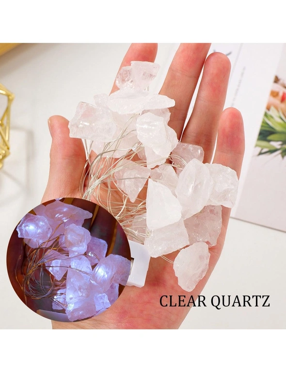 The Essential Living Warehouse Celestite Crystal String Fairy Lights, hi-res image number null