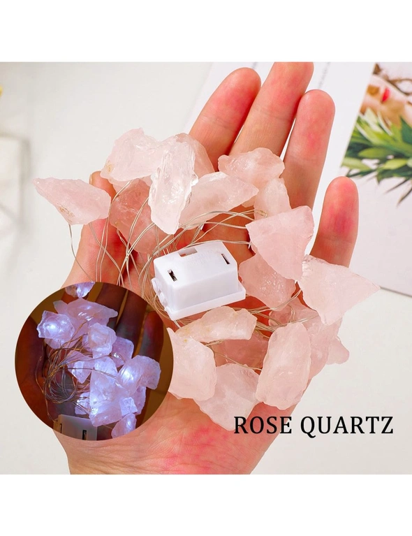 The Essential Living Warehouse Celestite Crystal String Fairy Lights, hi-res image number null