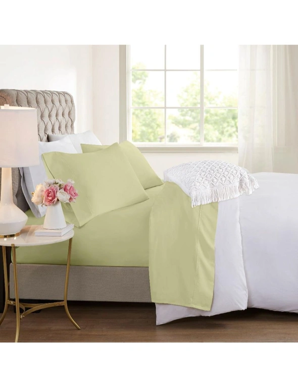 Dreamfields Pistachio Color 2000TC Cooling Bamboo Sheet Set, hi-res image number null