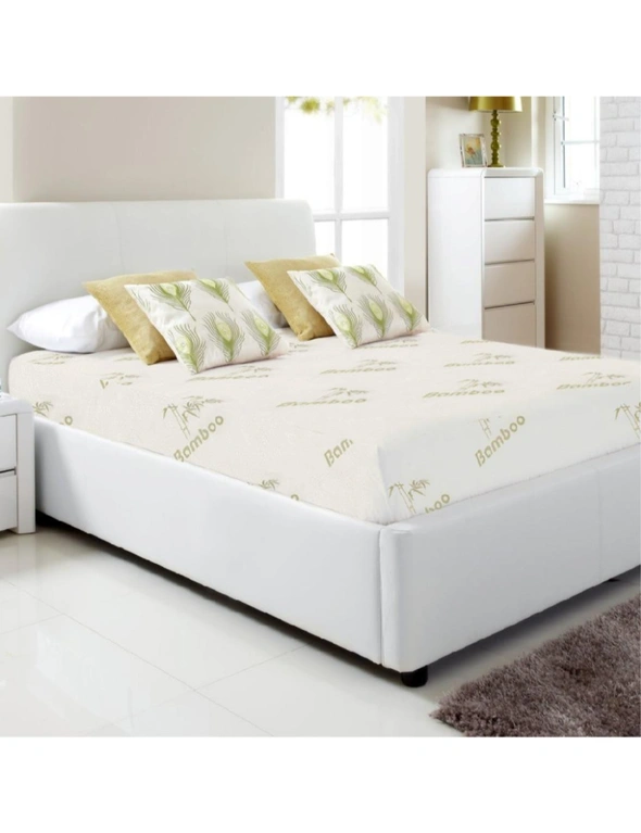 Luxor Bamboo Print Fully Fitted Mattress Protector, hi-res image number null