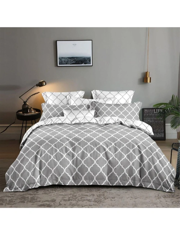 Dreamfields Geometric Design Quilt Cover Set, hi-res image number null