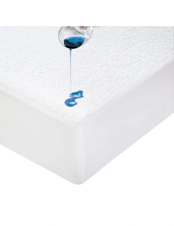 Luxor Terry Cotton Fully Fitted Waterproof Mattress Protector, hi-res image number null