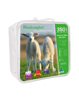 Woolcomfort 350GSM 100% Australian Made Merino Wool Quilt