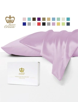 Luxor Crown Mulberry Silk Pillowcases -  Set of 2