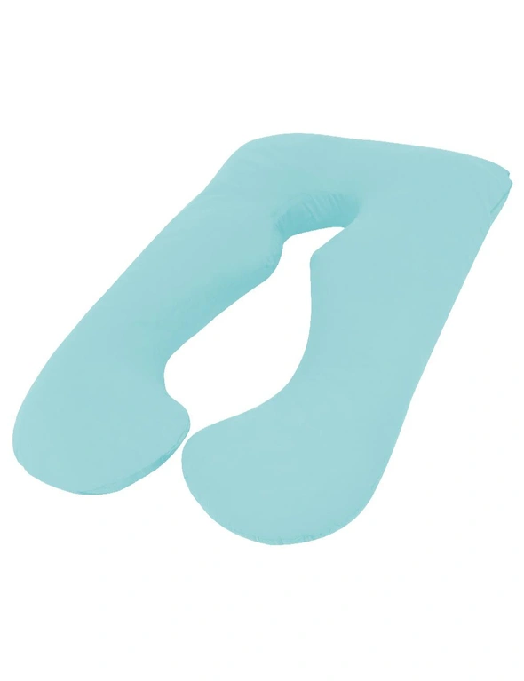 Woolcomfort Aqua Color Aus Made Maternity Pregnancy Nursing Sleeping Body Pillow, hi-res image number null