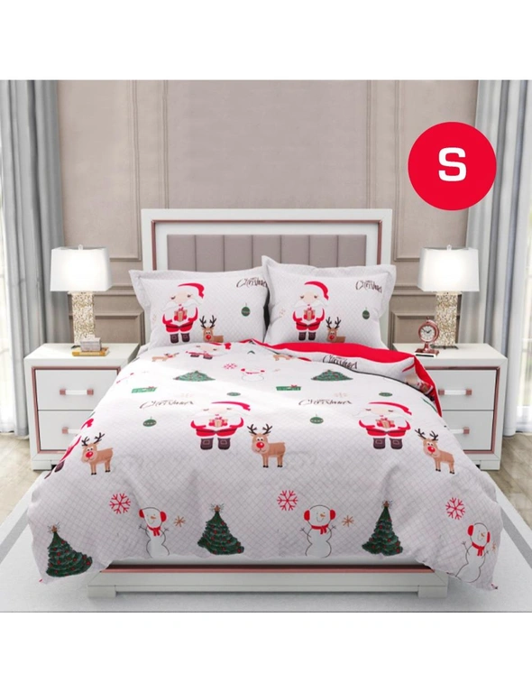 Dreamfields SANTA SNOW CHRISTMAS Design Quilt Cover Set, hi-res image number null