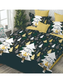 Dreamfields Xmas Eve Christmas Design Soft Quilt Duvet Doona Cover Set