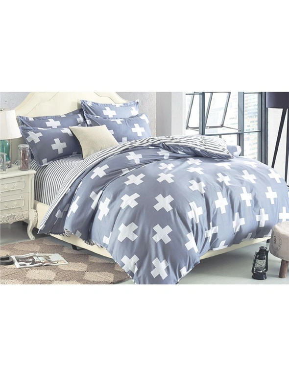 Dreamfields The Cross Design Quilt Cover Set, hi-res image number null