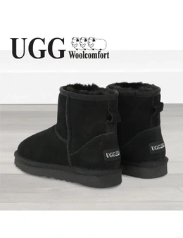 Woolcomfort UGG Classic Mini Boots Premium Australian Sheepskin Black