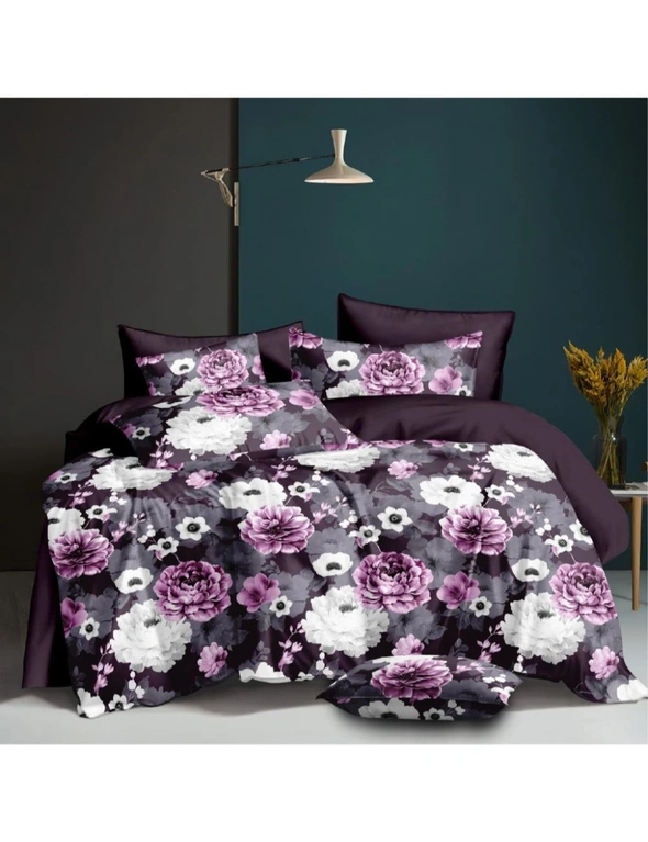 Dreamfields Violet Park Design Quilt Cover Set, hi-res image number null